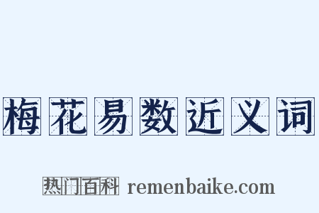 梅花易数近义词是什么意思的图片